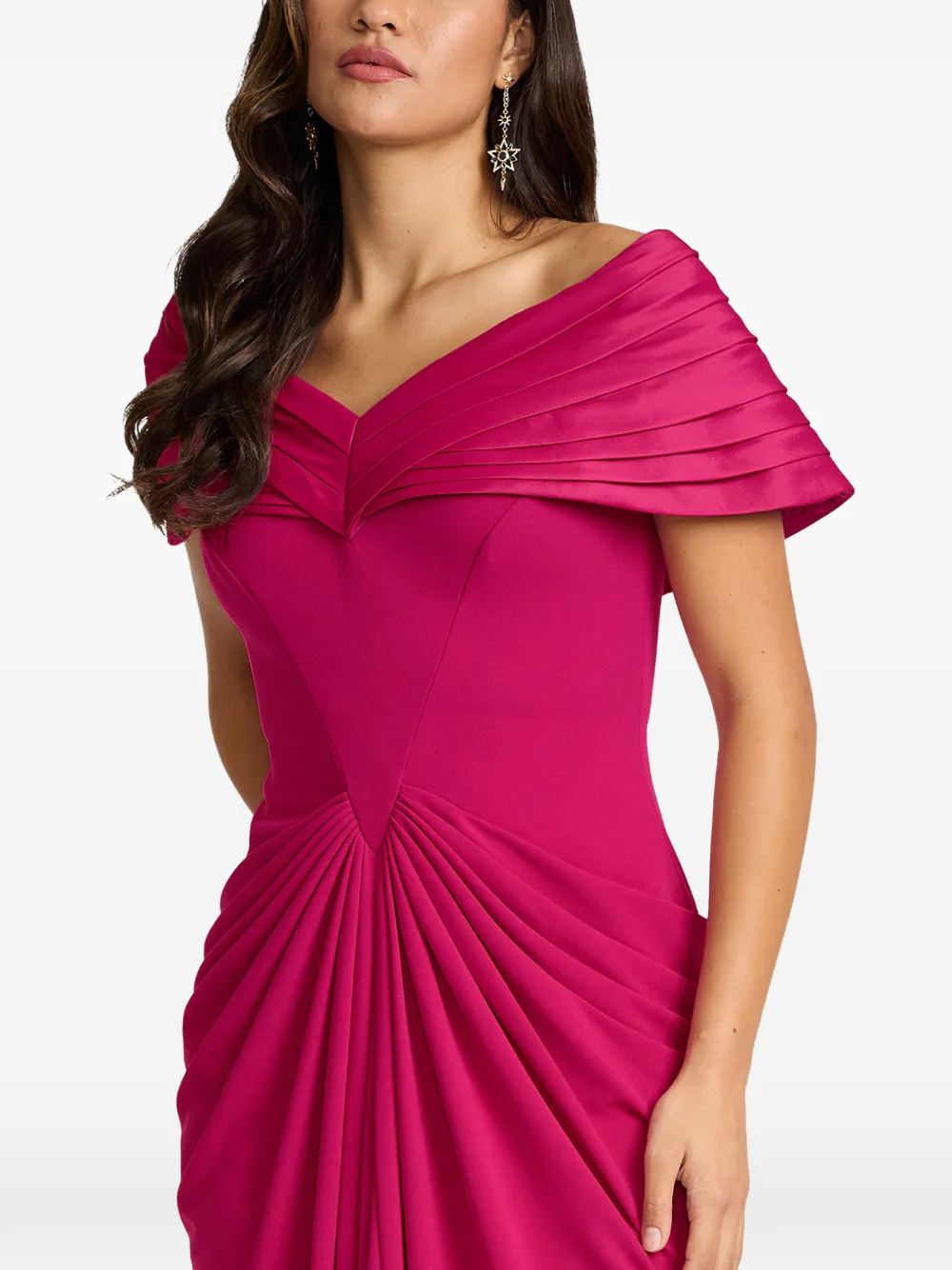 Tadashi Shoji Geplooide maxi-jurk Roze