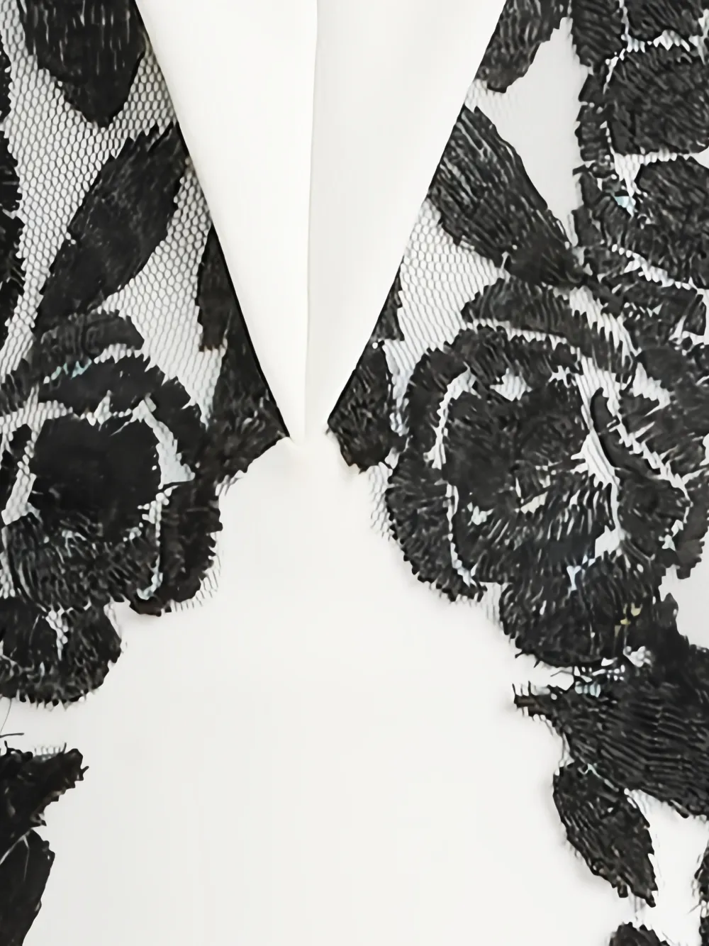 Tadashi Shoji Maxi-jurk met bloemenkant Wit
