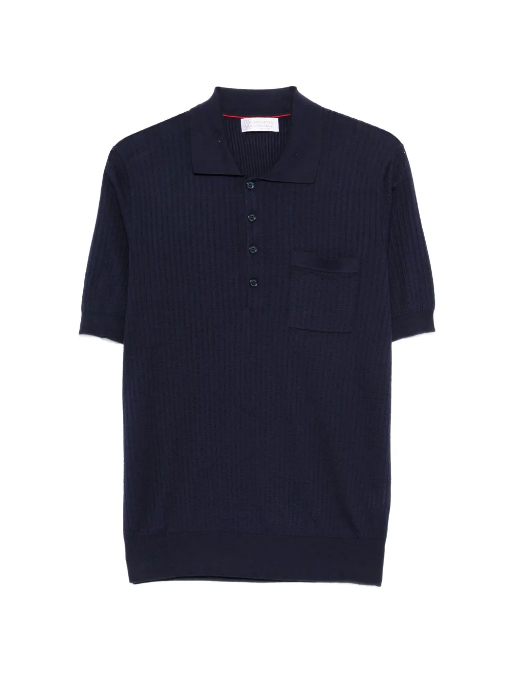 Brunello Cucinelli pocket polo shirt - Blu