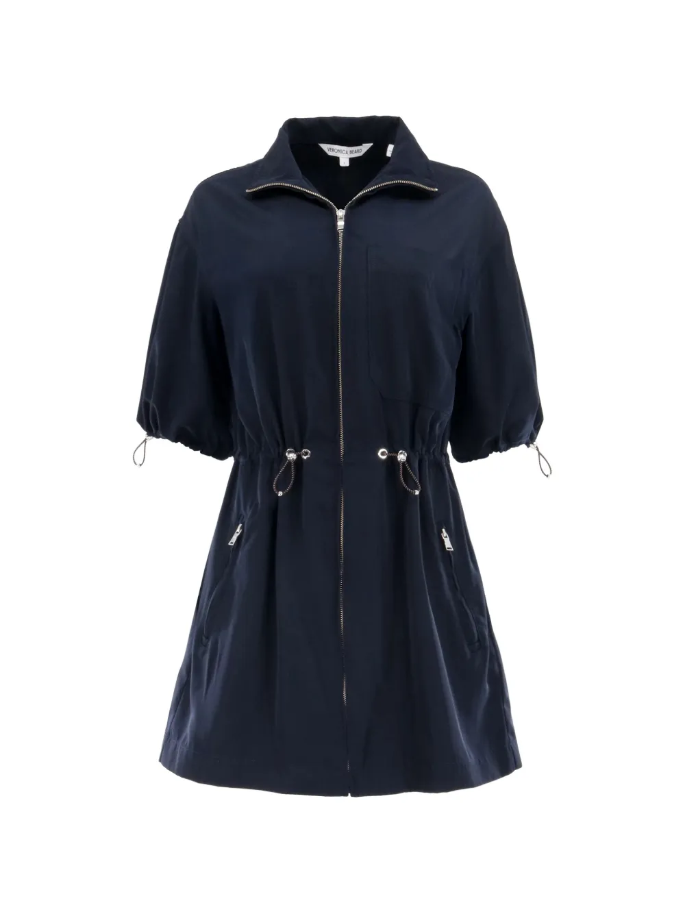 Veronica Beard drawstring zip mini dress - Blu
