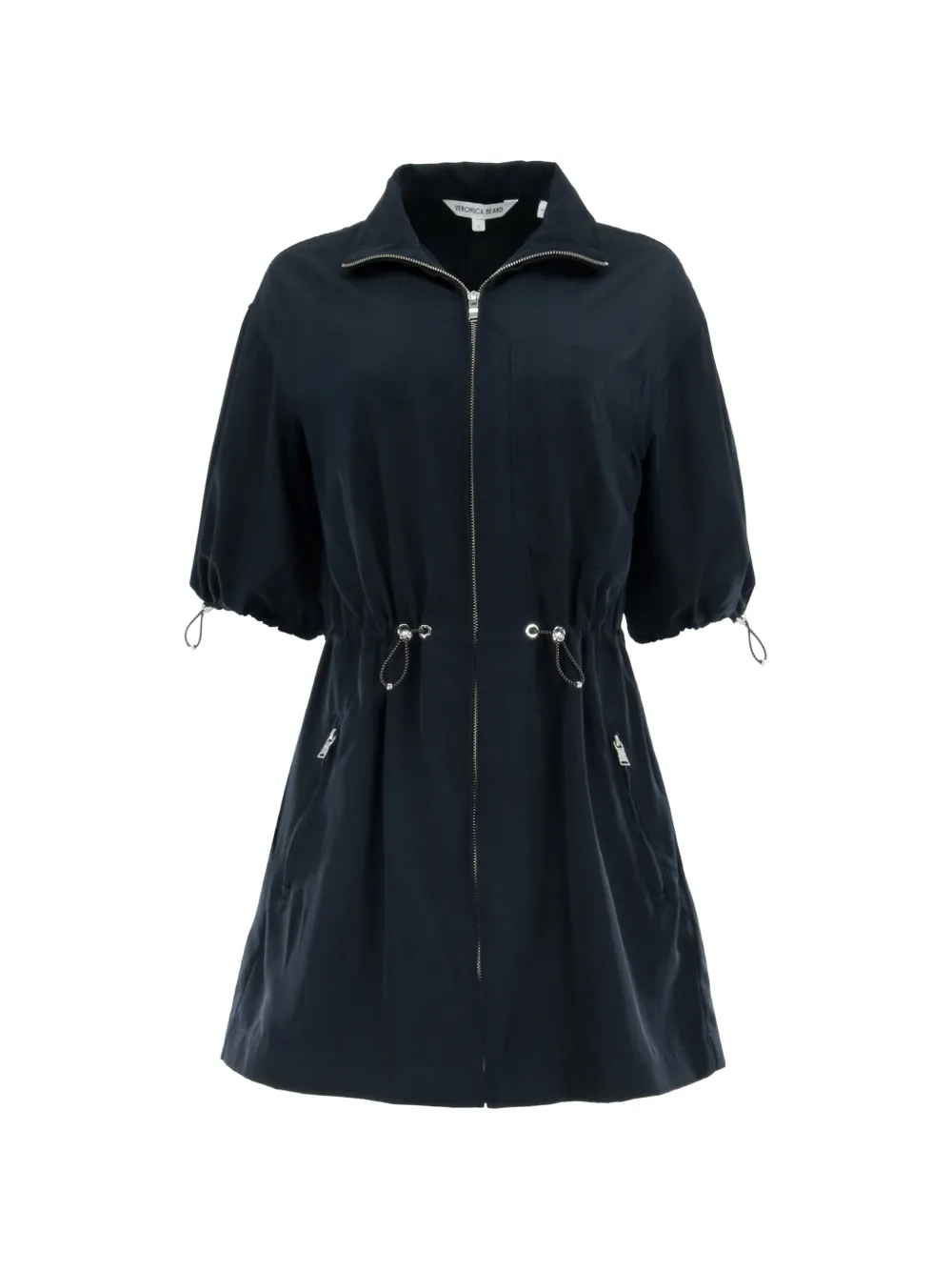 Veronica Beard drawstring zip mini dress - Blu