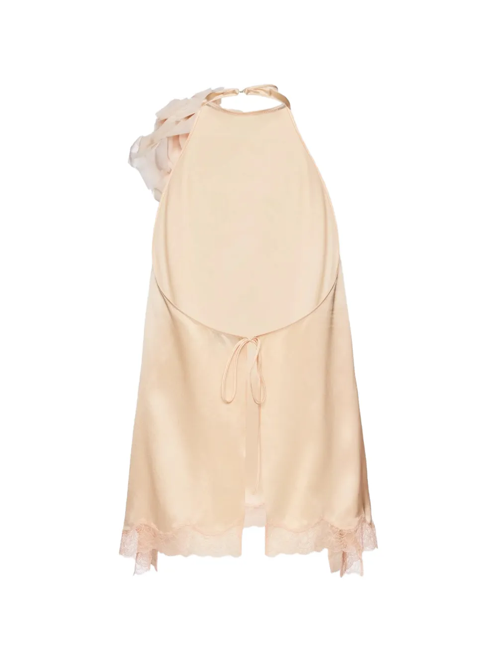 Magda Butrym open-back lace-trim blouse - Oranje