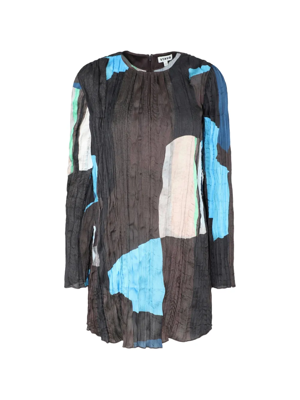 STAUD Kona prism-pattern mini dress - Nero