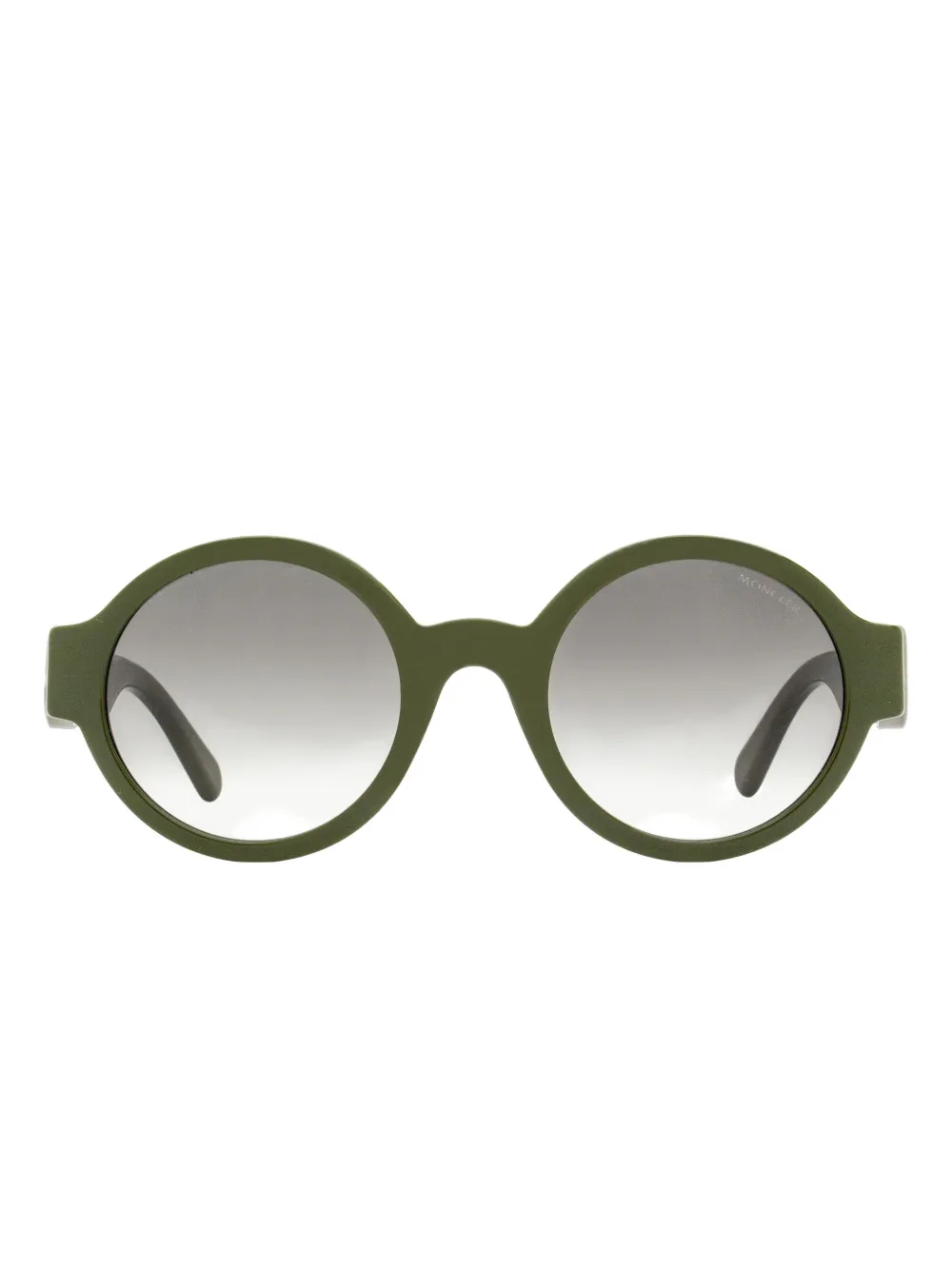 Moncler Eyewear Zonnebril met rond montuur en logo Groen