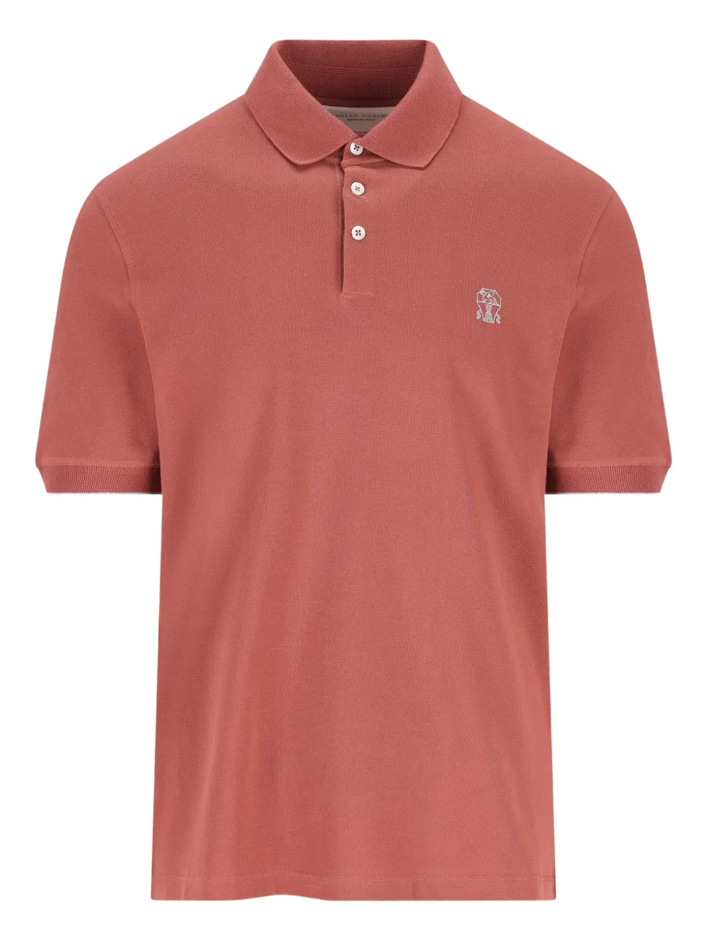 Brunello Cucinelli logo polo shirt - Rosso