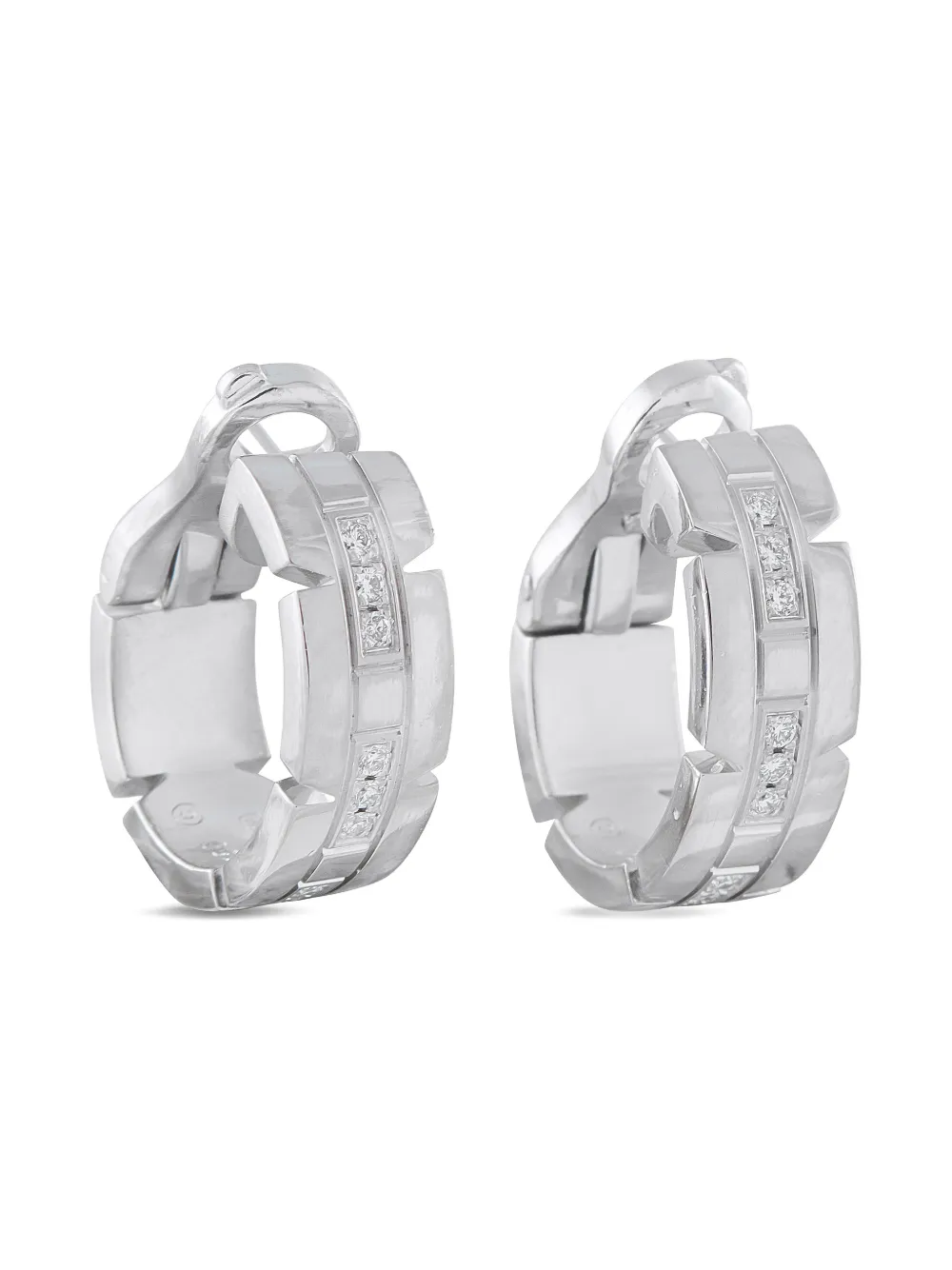 Cartier diamond white gold earrings - Silber