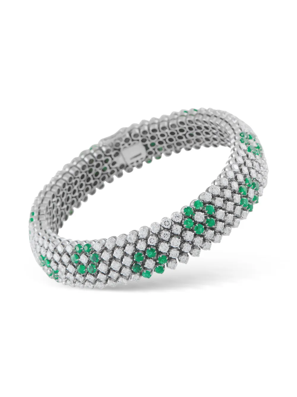 LB Exclusive diamond emerald white gold bracelet - Argento
