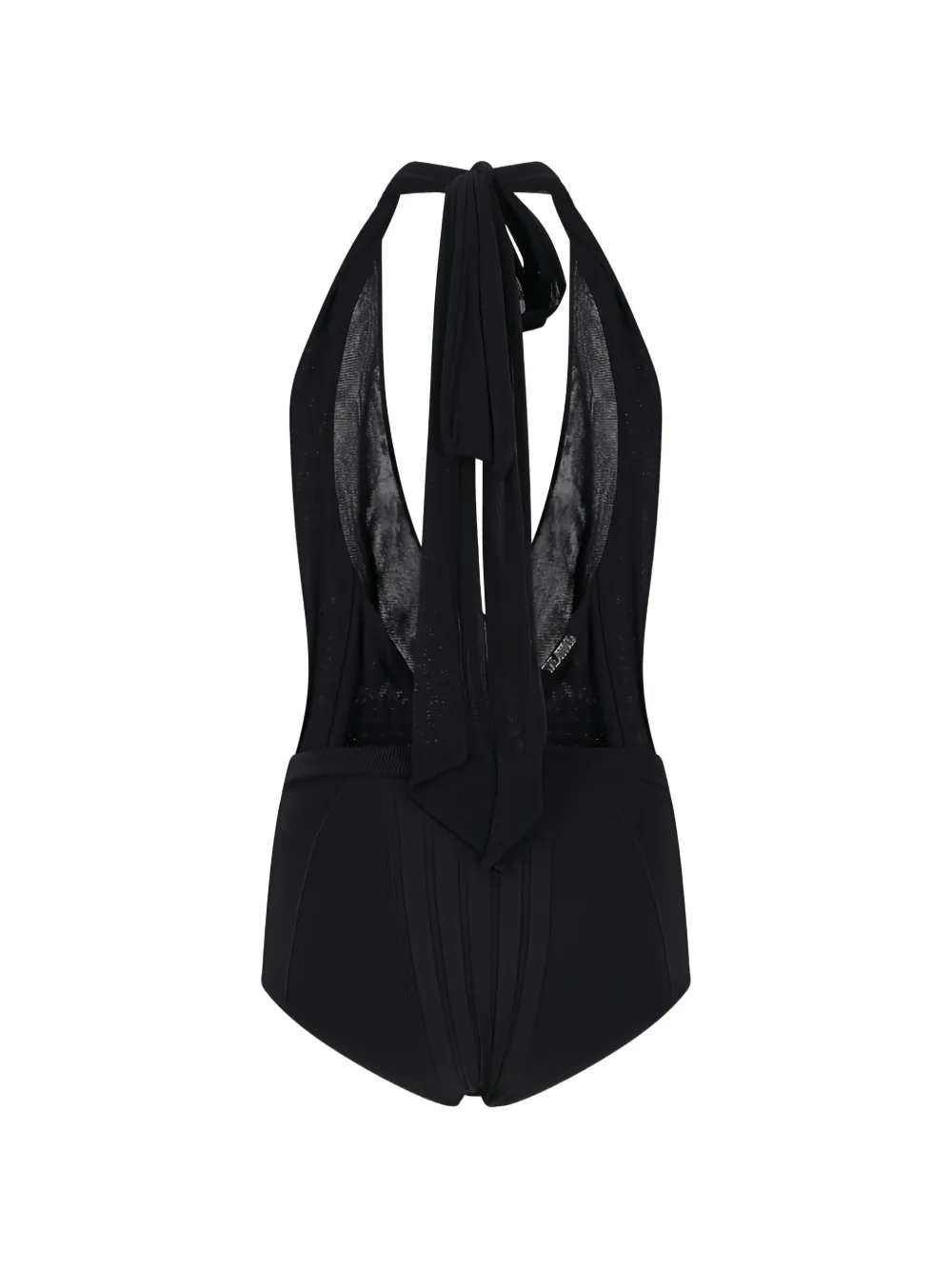 The Attico Tulen body met halternek Zwart