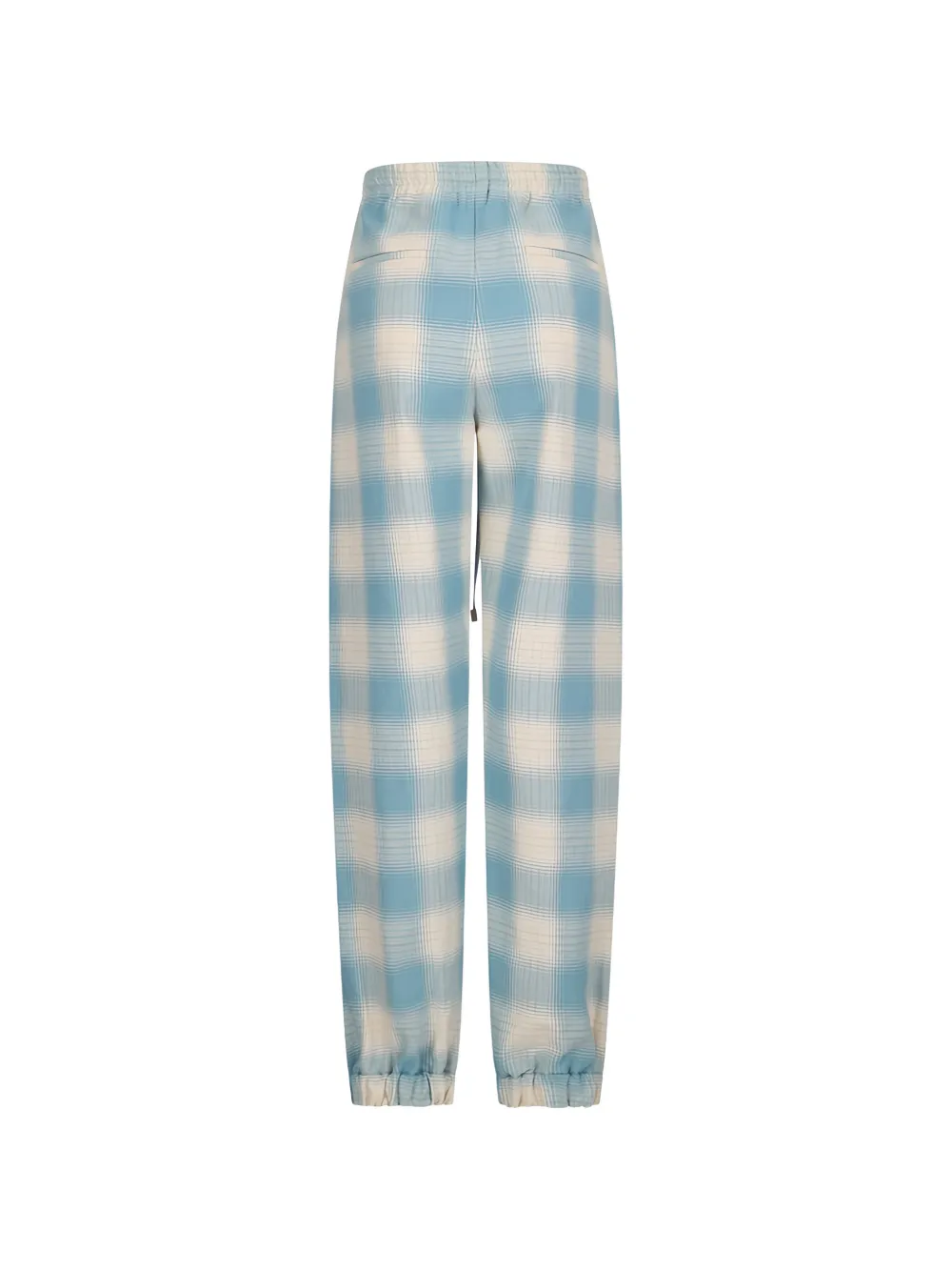 The Attico drawstring checked trousers - Blauw
