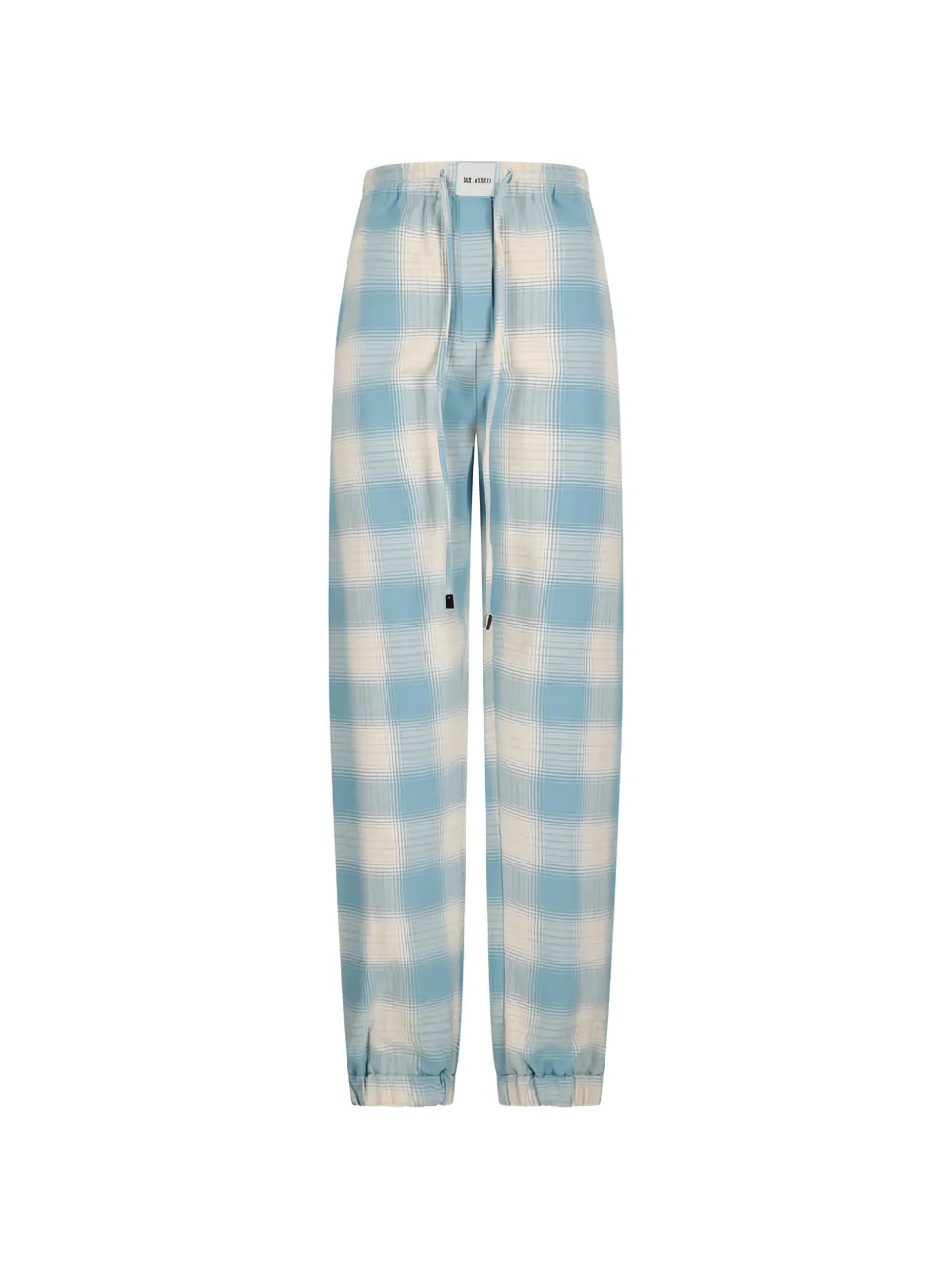 The Attico drawstring checked trousers - Blu