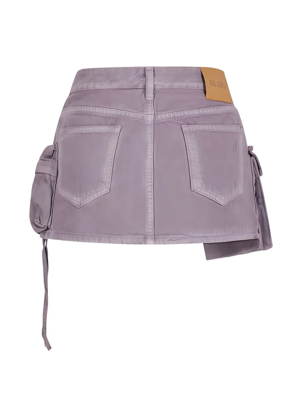 The Attico cargo-pocket cotton miniskirt - Grijs