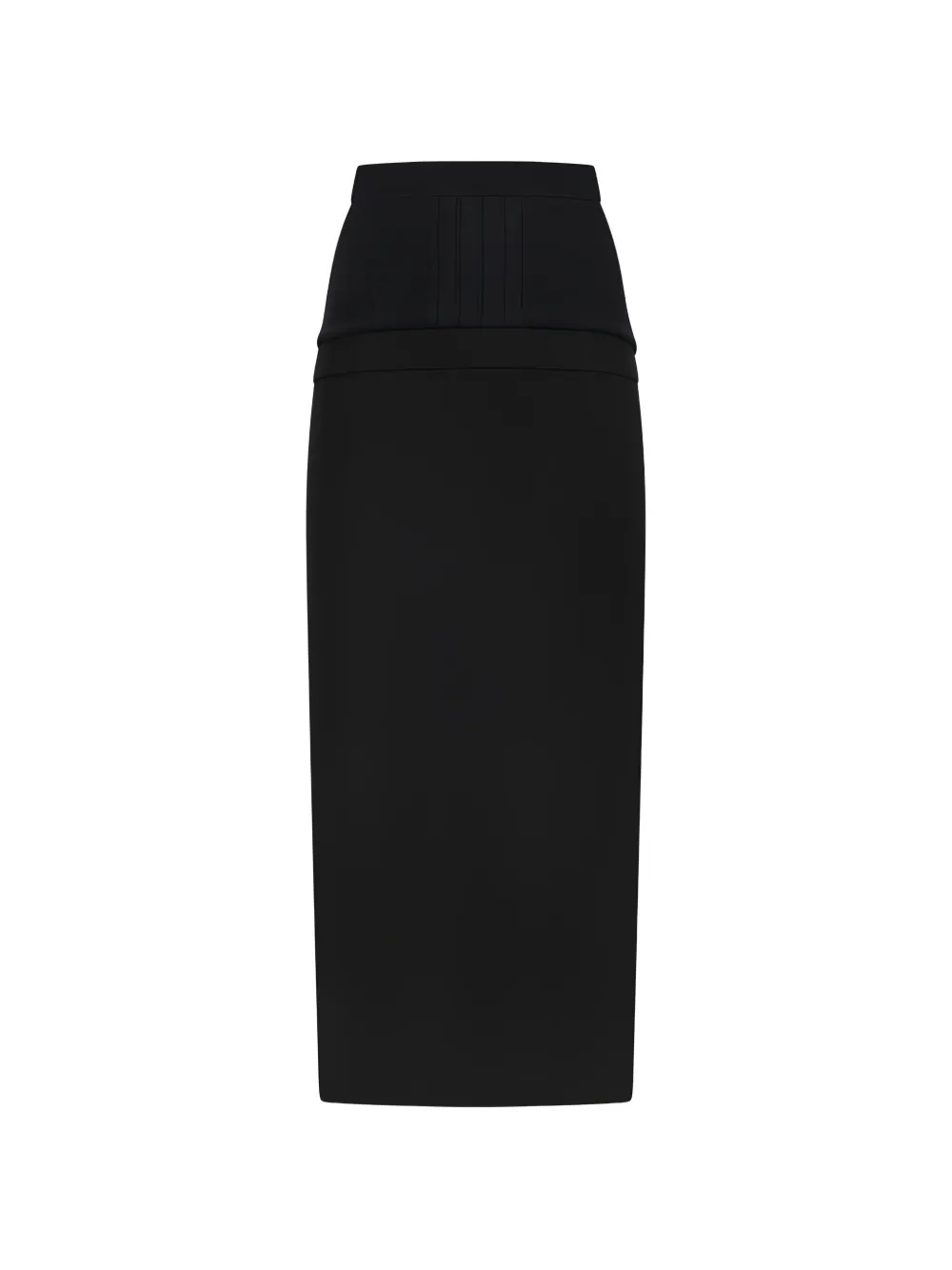 The Attico ribbed pencil skirt - Nero