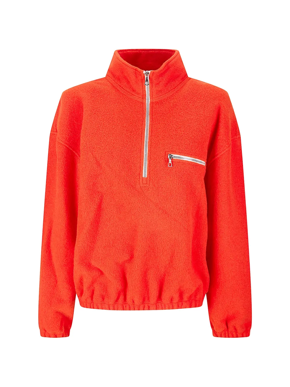 Rier zip-collar fleece sweatshirt - Arancione