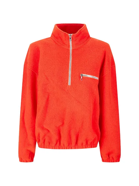 Rier zip-collar fleece sweatshirt