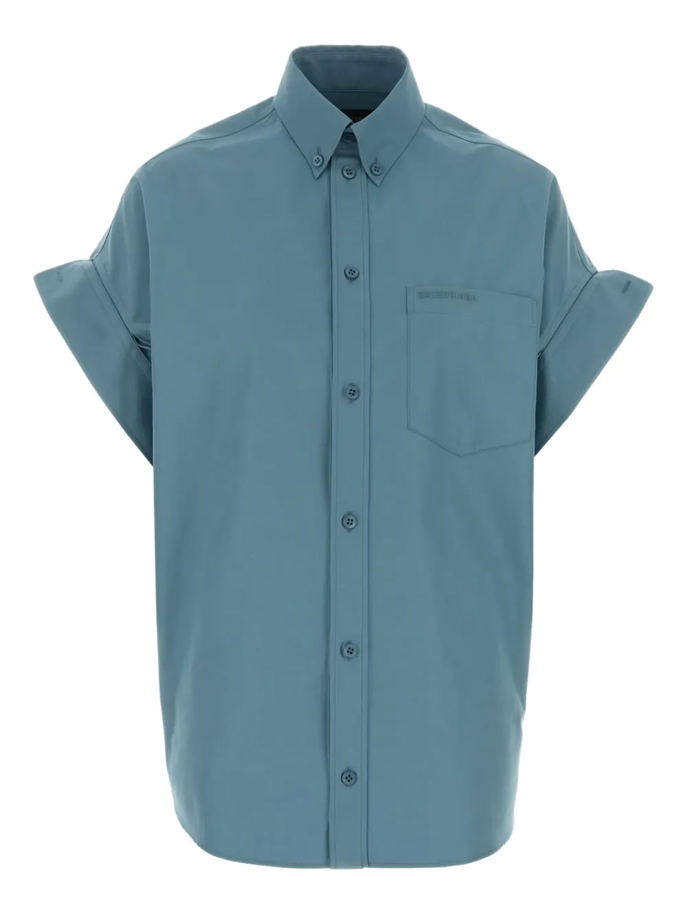 Balenciaga oversized short-sleeve shirt - Blau