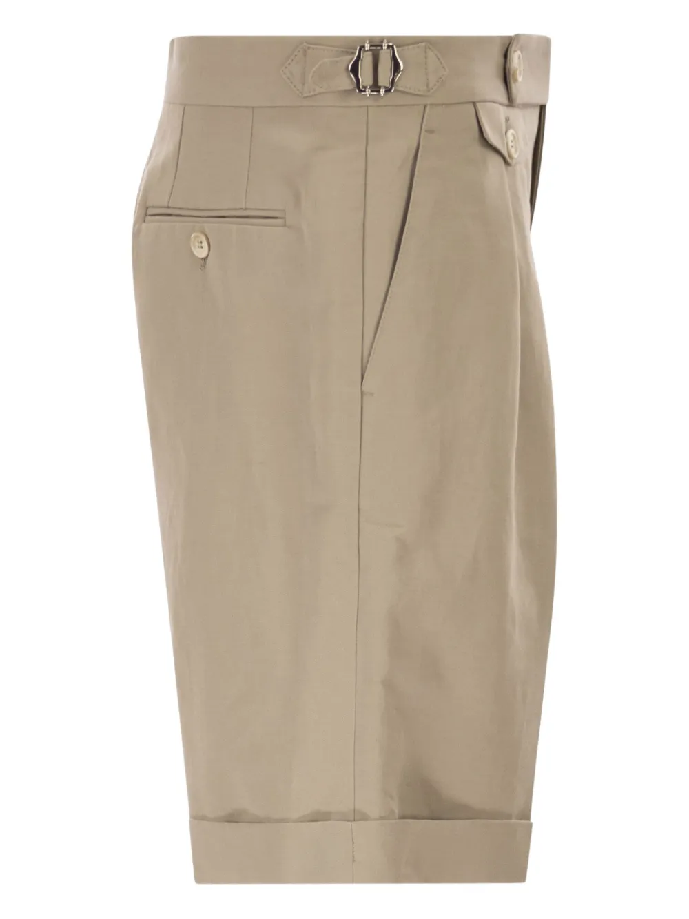 Brunello Cucinelli Shorts met omgeslagen rand Beige