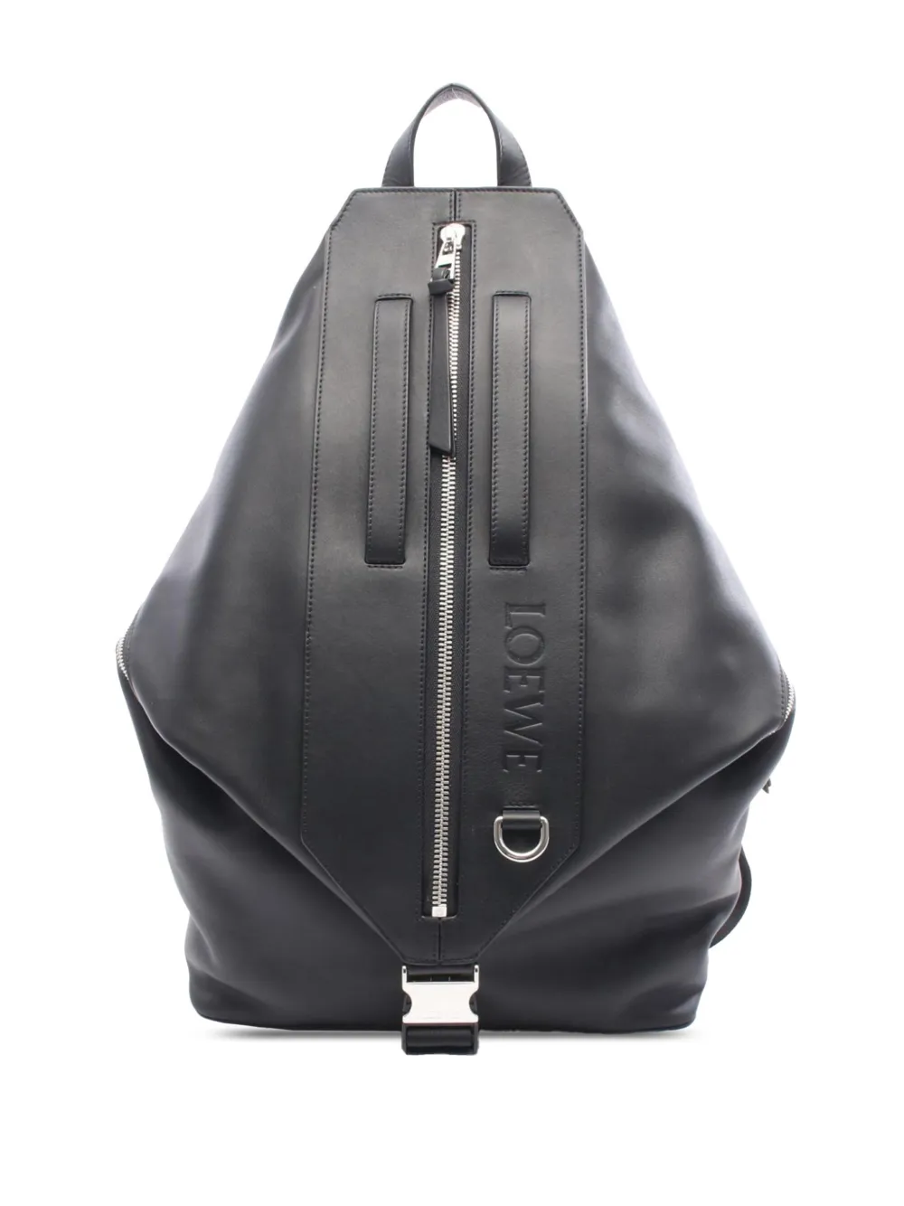 Loewe Pre-Owned 2010-2025 Calfskin Convertible backpack - Nero