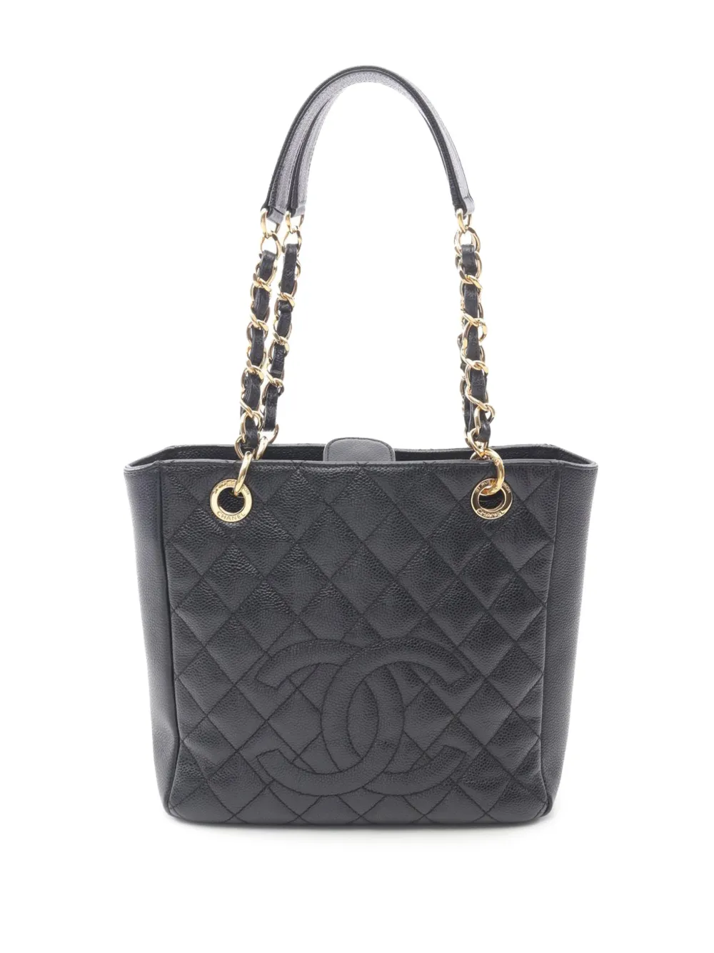 CHANEL Pre-Owned 2012 Caviar Petite Shopping tote bag - Nero