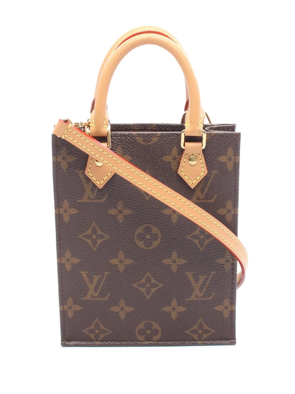 Louis Vuitton Pre-Owned 2010-2025 Monogram Petit Sac Plat satchel - Marrone