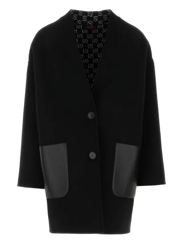 Gucci Reversible Panelled Coat | Black | FARFETCH