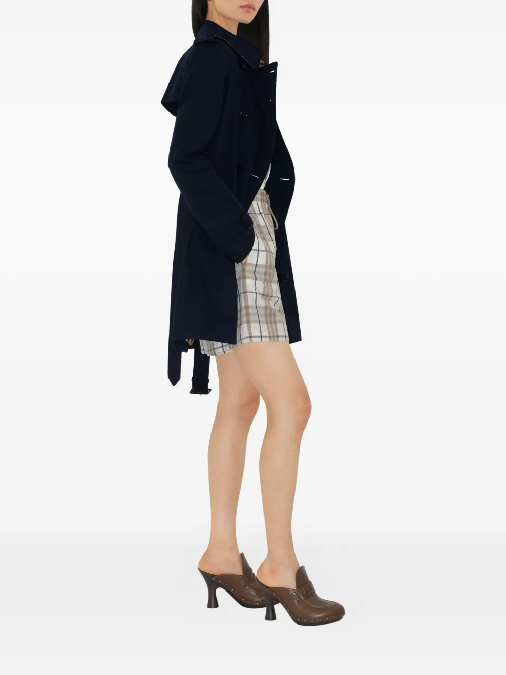 Burberry Kensingston Heritage korte trenchcoat Blauw