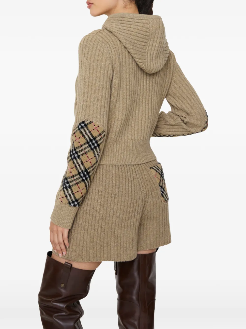 Burberry Geruite hoodie Beige