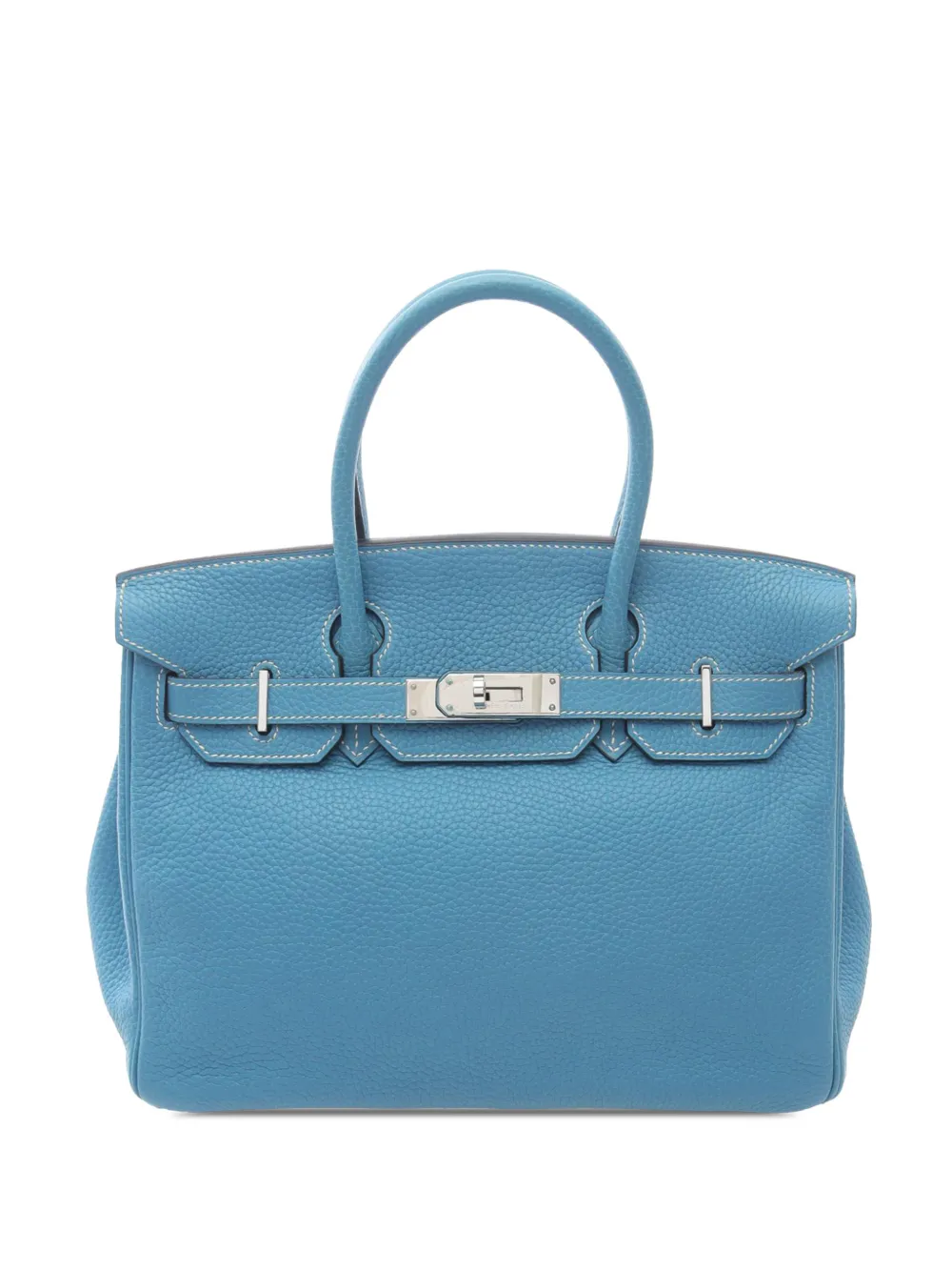 Hermès Pre-Owned 2004 HERMES Birkin 30 Togo leather leather Togo leather Blue Blue jean Used Women handbag