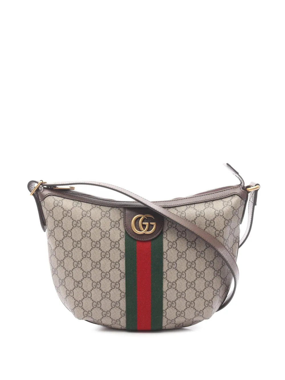 Gucci Pre-Owned 2016-2025 GG Supreme Ophidia hobo bag - Marrone