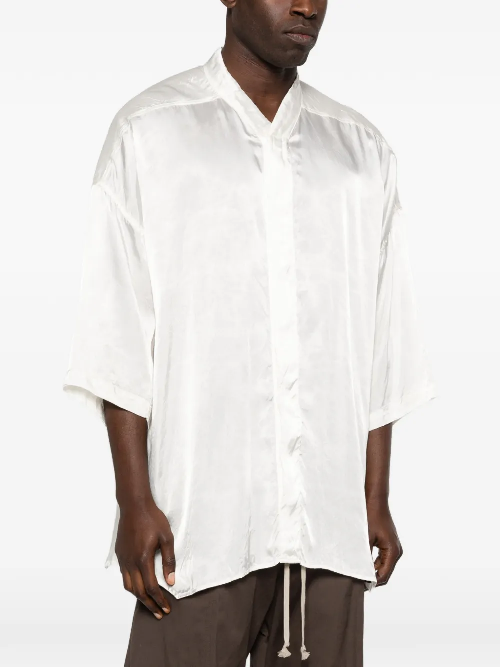 Rick Owens overhemd met korte mouwen Wit