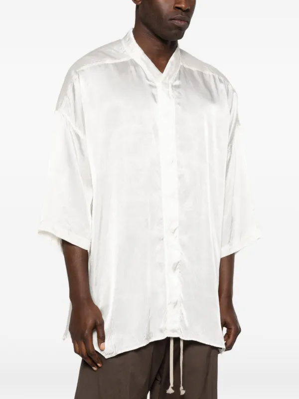 リックオウエンス Snap Button Short Sleeve Shirt Rick Owens short-sleeve Shirt | White | FARFETCH JO