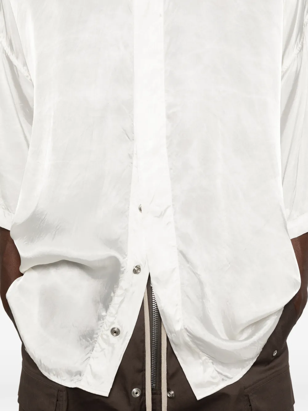 Rick Owens overhemd met korte mouwen Wit