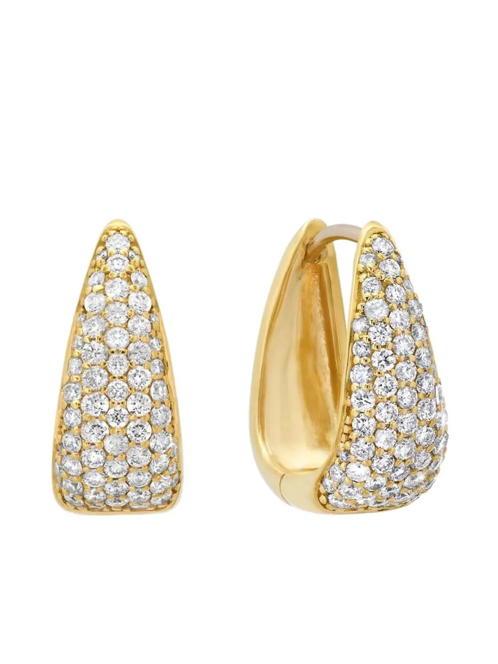 Jennifer Meyer mini teardrop diamond earrings - Gold