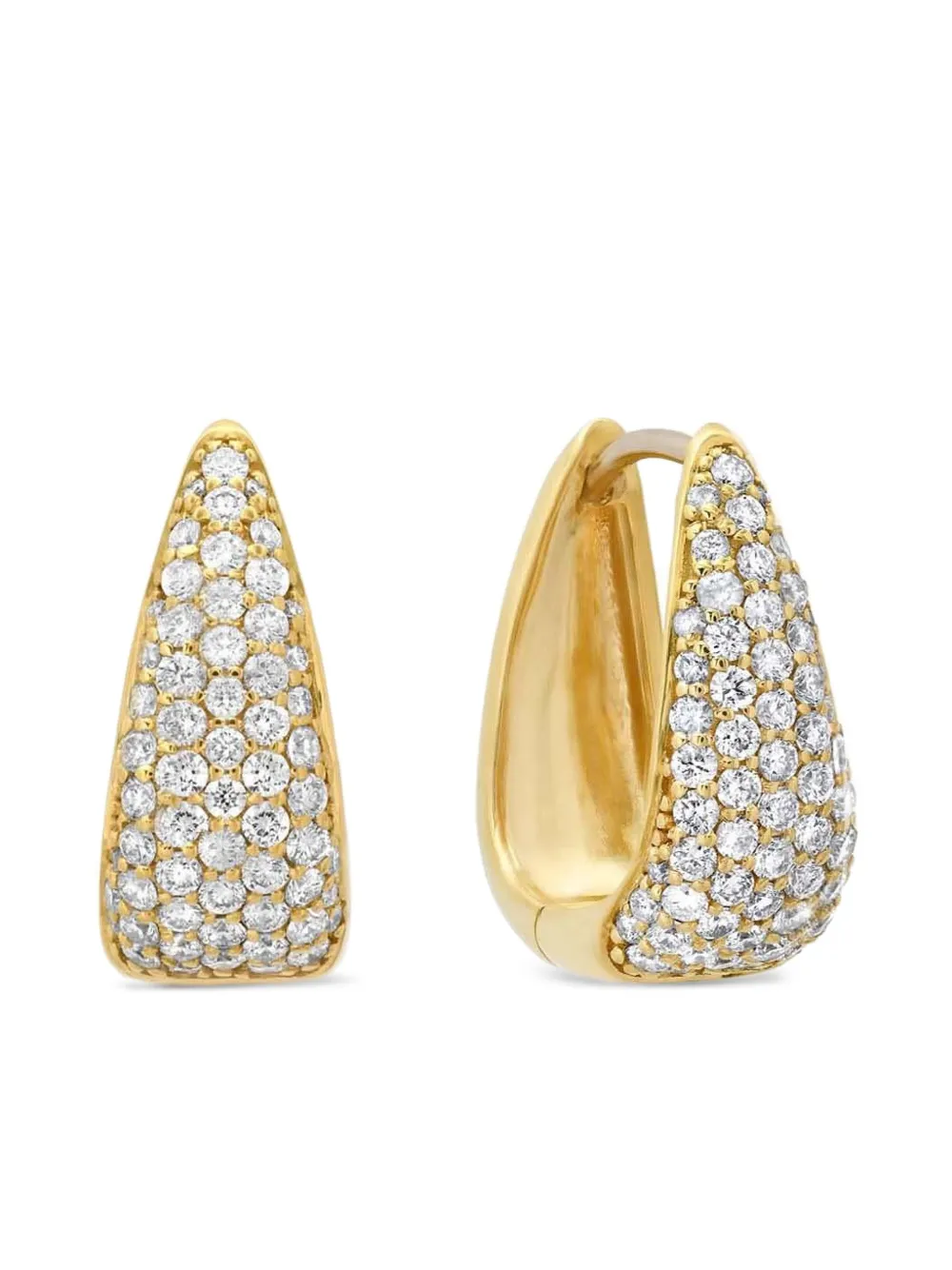 Jennifer Meyer mini teardrop diamond earrings - Gold
