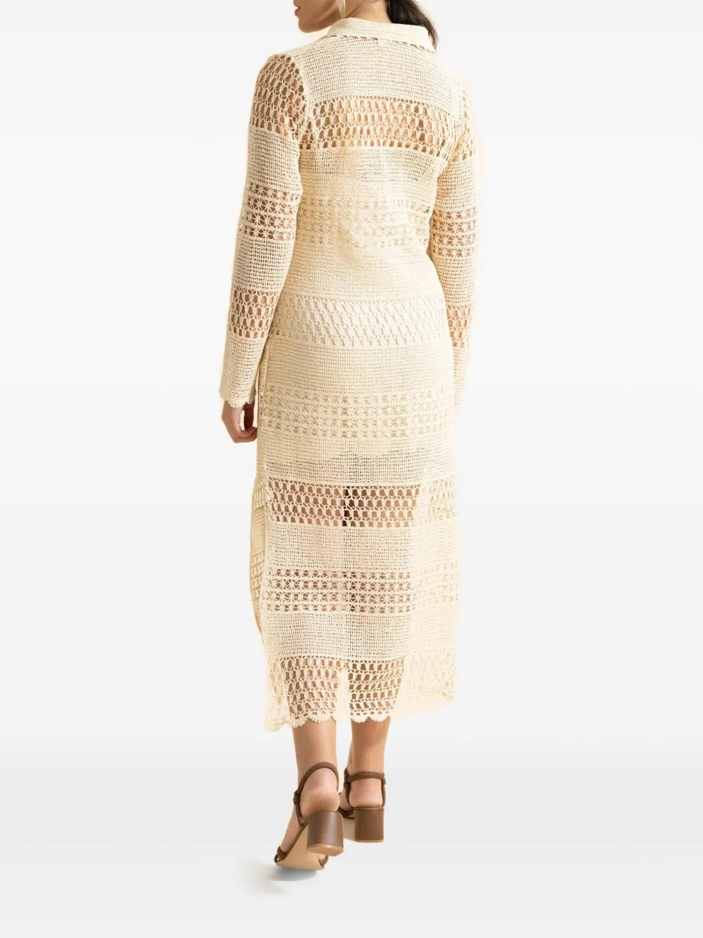 ZIMMERMANN Wanderlust gehaakte zonnejurk Beige