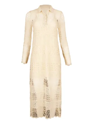 Self-Portrait Lurex Knitted Maxi Dress | Gold | FARFETCH