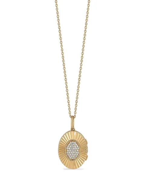Dana Rebecca Designs collar Locket en oro amarillo de 14kt con diamante