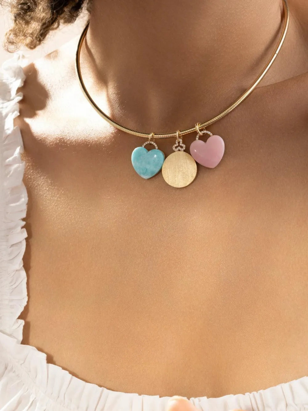 DEVON WOODHILL Aurelia disc charm - Oro