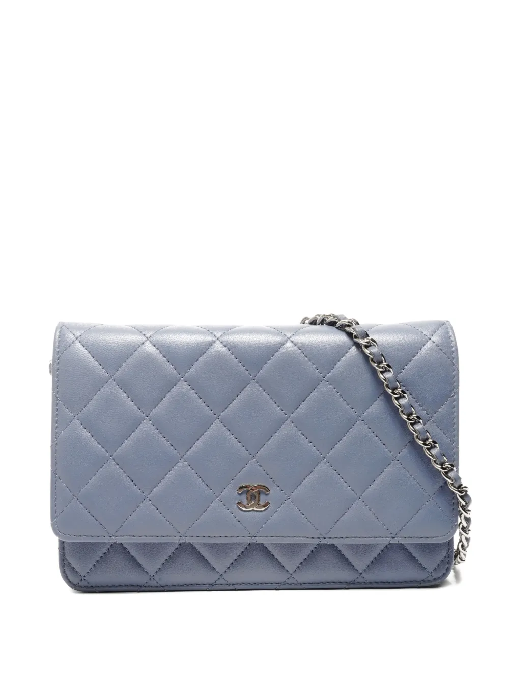 CHANEL Pre-Owned 2011 quilted chain wallet - Blu