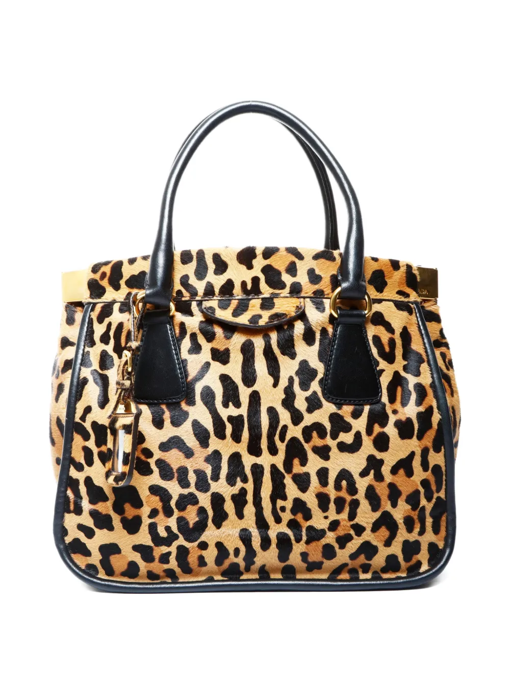 Prada Pre-Owned 2010-2020 leopard 2way bag - Marrone