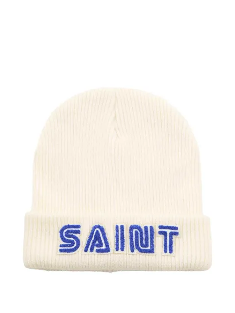 SAINT MXXXXXX logo-embroidered beanie hat