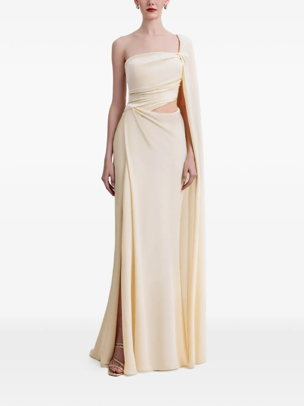 Gemy Maalouf cut-out draped dress - Toni neutri