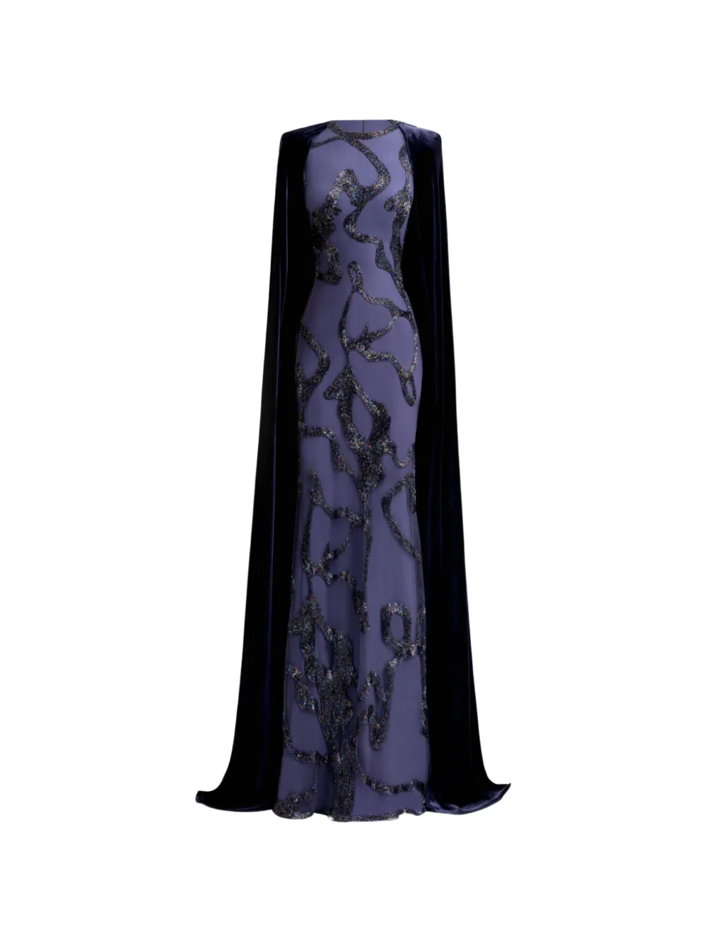 Gemy Maalouf beaded cape dress