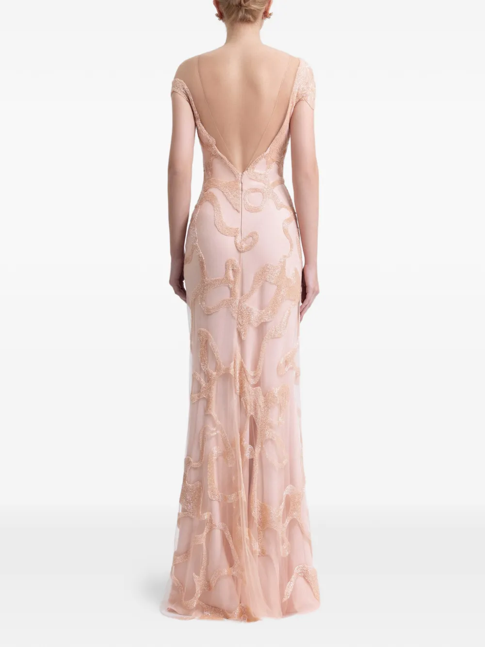 Gemy Maalouf bead-embellished dress - Roze