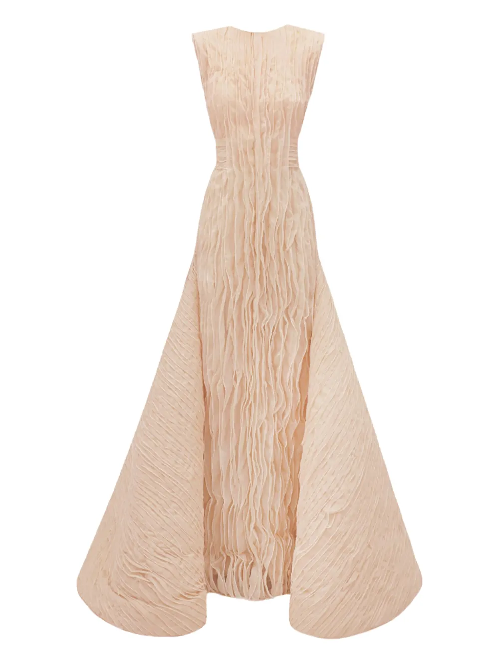 Gemy Maalouf crinkled dress - Toni neutri