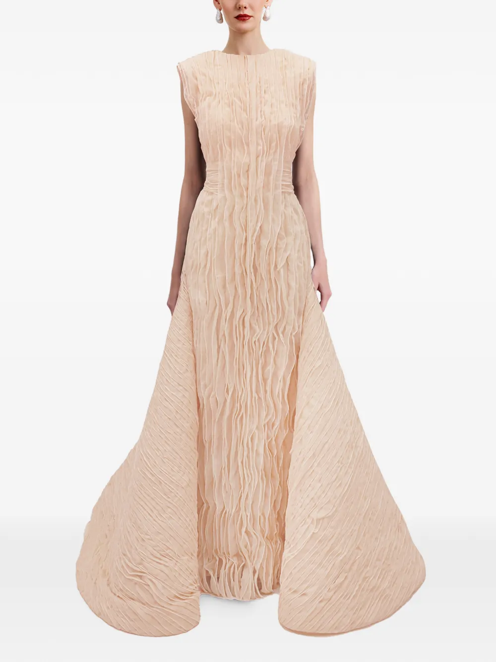 Gemy Maalouf crinkled dress - Beige