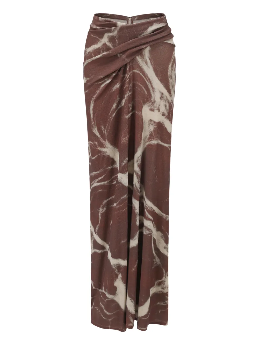 Oude Waag Threaded Printed Maxi Skirt In Brown