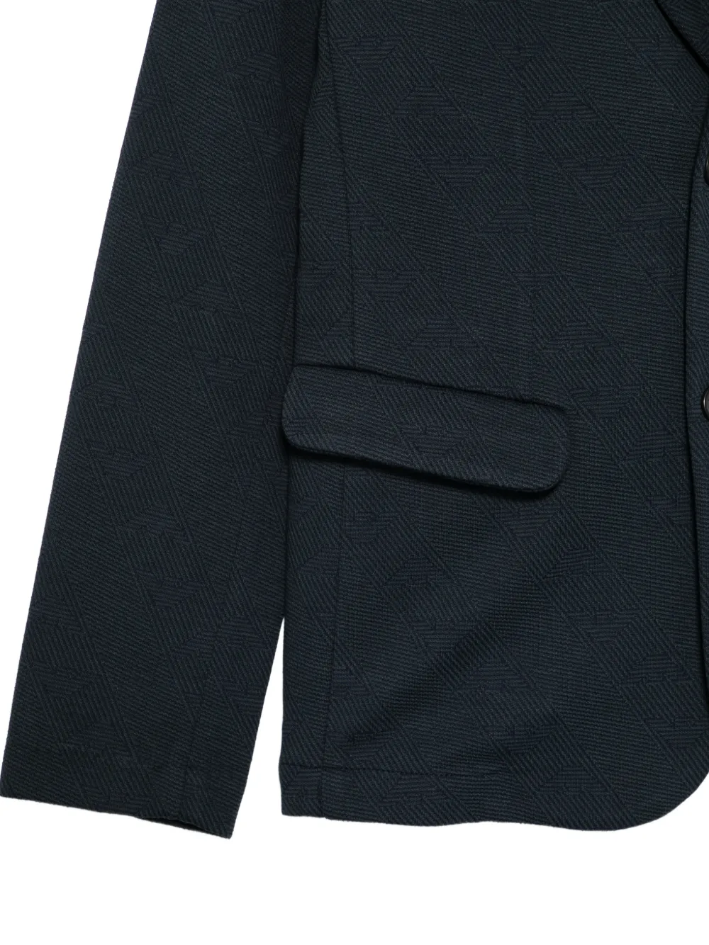 Emporio Armani Kids Blazer met bewerkte revers Blauw