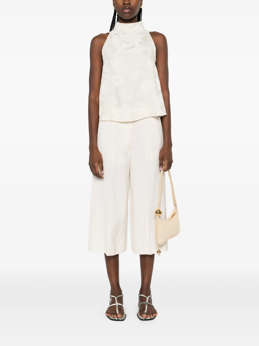  Forte Forte Floral High-neck Top - Neutrals 