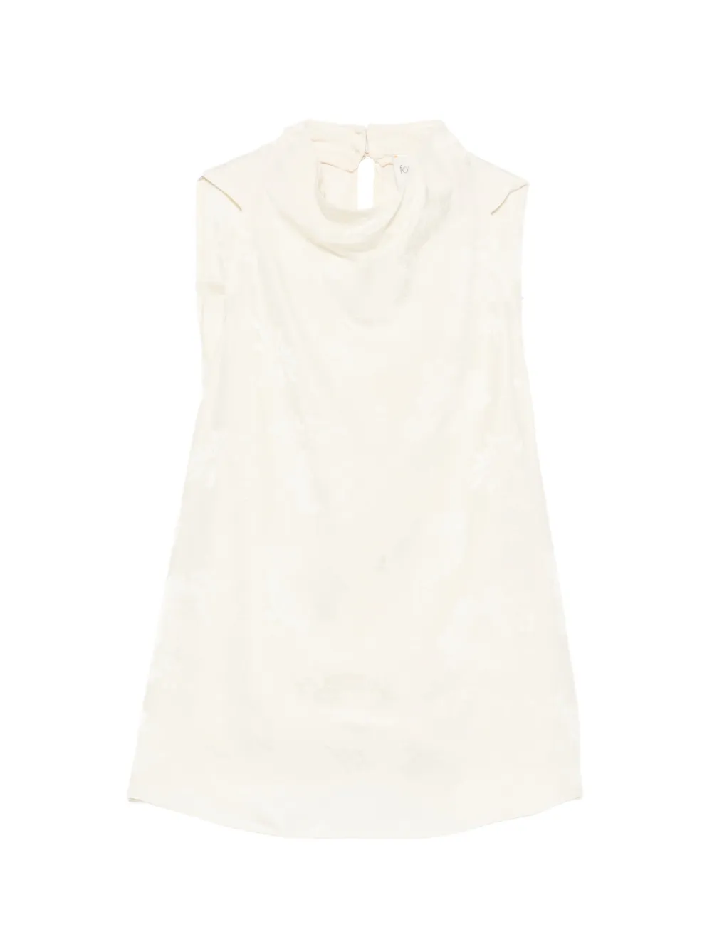 Forte Forte floral high-neck top - Toni neutri