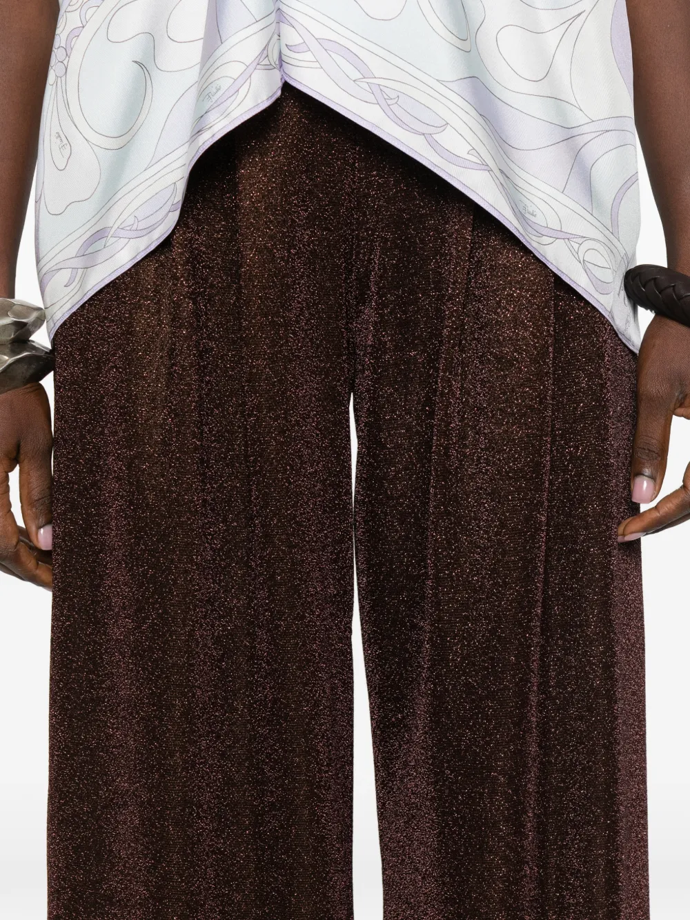 Oséree Broek met wijde pijpen Bruin